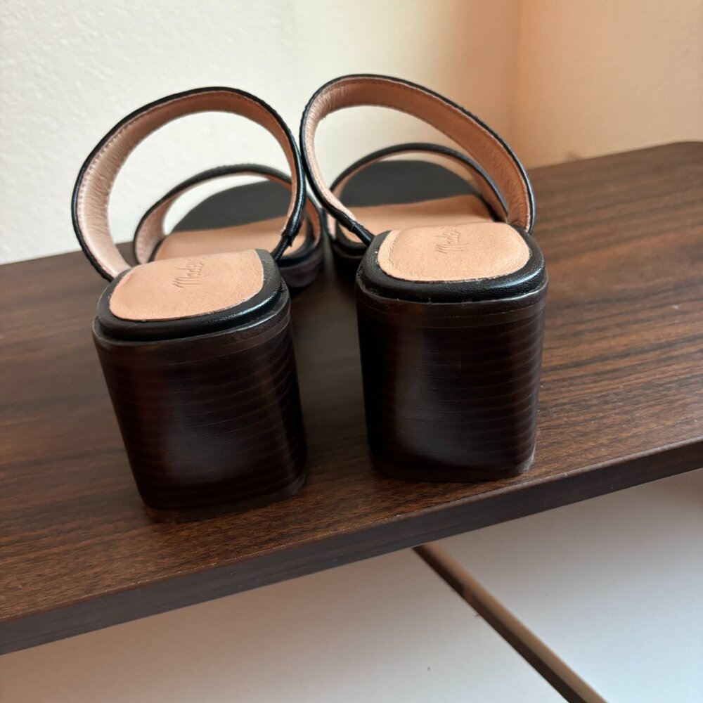 NWOT Never Worn Madewell Saige Black Double Strap Sandals Sz 9 - Picture 5 of 7